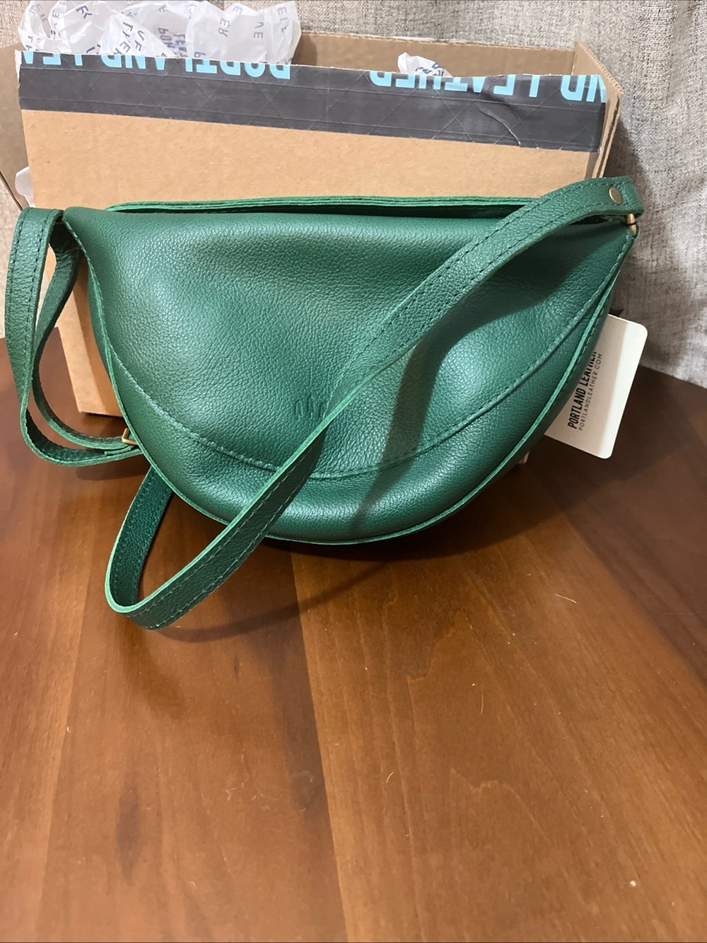 NWT Portland leather Koala  Crossbody Bag Bacalar Pebbled crescent purse premium - Picture 7 of 11